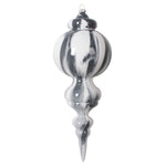 Vickerman MT203407 10" Gray And White Marble Finial Ornament Pack Of 2