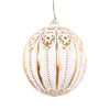 Vickerman MT210723D 4" White Matte Ball Christmas Ornament 4 Pieces Per Bag