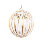 Vickerman MT210723D 4" White Matte Ball Christmas Ornament 4 Pieces Per Bag