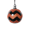 Vickerman MT2210520 4.7" Black Orange Round Ornament 3 Per Bag.