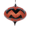 Vickerman MT2210720 6.3" Black Orange Onion Ornament 2 Per Bag.