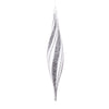 Vickerman MT2213930 13" White Black Swirl Shuttle Ornament 2 Per Bag.