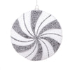 Vickerman MT2214315 6" White Black Swirl Flat Ball Ornament 2 Per Bag.