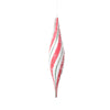 Vickerman MT2215730 13" White Red Green Swirl Shuttle Ornament 2 Per Bag.