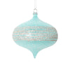 Vickerman MT222502 4" Light Blue Onion Ornament 4 Per Bag.