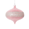 Vickerman MT222579 4" Light Pink Onion Ornament 4 Per Bag.