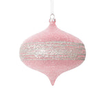 Vickerman MT222579 4" Light Pink Onion Ornament 4 Per Bag.