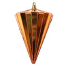 Vickerman MT224118 6" Shiny Burnish Orange Cone Ornament 3 Per Bag.