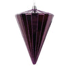 Vickerman MT224126 6" Shiny Plum Cone Ornament 3 Per Bag.