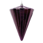 Vickerman MT224126 6" Shiny Plum Cone Ornament 3 Per Bag.