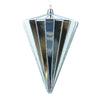 Vickerman MT224132 6" Shiny Baby Blue Cone Ornament 3 Per Bag.