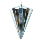 Vickerman MT224132 6" Shiny Baby Blue Cone Ornament 3 Per Bag.