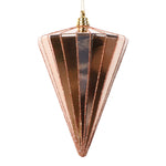 Vickerman MT224158 6" Shiny Rose Gold Cone Ornament 3 Per Bag.