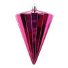 Vickerman MT224170 6" Shiny Fuchsia Cone Ornament 3 Per Bag.