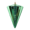 Vickerman MT224174 6" Shiny Midnight Green Cone Ornament 3 Per Bag.