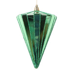 Vickerman MT224174 6" Shiny Midnight Green Cone Ornament 3 Per Bag.