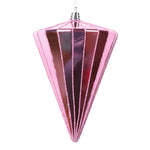 Vickerman MT224179 6" Shiny Pink Cone Ornament 3 Per Bag.