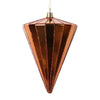 Vickerman MT224188 6" Shiny Copper Cone Ornament 3 Per Bag.