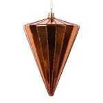 Vickerman MT224188 6" Shiny Copper Cone Ornament 3 Per Bag.