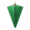 Vickerman MT224304 6" Matte Green Cone Ornament 3 Per Bag.