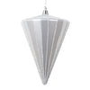 Vickerman MT224307 6" Matte Silver Cone Ornament 3 Per Bag.