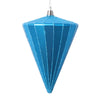 Vickerman MT224312 6" Matte Turquoise Cone Ornament 3 Per Bag.