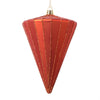 Vickerman MT224318 6" Matte Burnish Orange Cone Ornament 3 Per Bag.