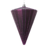 Vickerman MT224326 6" Matte Plum Cone Ornament 3 Per Bag.