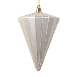 Vickerman MT224343 6" Matte Oat Cone Ornament 3 Per Bag.