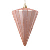 Vickerman MT224358 6" Matte Rose Gold Cone Ornament 3 Per Bag.