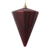 Vickerman MT224365 6" Matte Burgundy Cone Ornament 3 Per Bag.