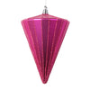 Vickerman MT224370 6" Matte Fuchsia Cone Ornament 3 Per Bag.