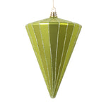 Vickerman MT224373 6" Matte Lime Cone Ornament 3 Per Bag.