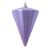 Vickerman MT224386 6" Matte Lavender Cone Ornament 3 Per Bag.