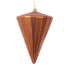 Vickerman MT224388 6" Matte Copper Cone Ornament 3 Per Bag.