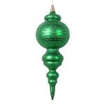 Vickerman MT224504 10" Matte Green Finial Ornament 2 Per Bag.