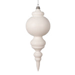 Vickerman MT224511 10" Matte White Finial Ornament 2 Per Bag.