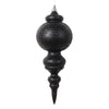 Vickerman MT224517 10" Matte Black Finial Ornament 2 Per Bag.