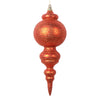 Vickerman MT224518 10" Matte Burnish Orange Finial Ornament 2 Per Bag.