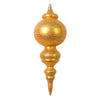 Vickerman MT224530 10" Matte Antique Gold Finial Ornament 2 Per Bag.