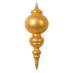 Vickerman MT224530 10" Matte Antique Gold Finial Ornament 2 Per Bag.