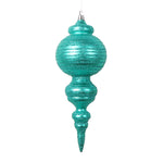 Vickerman MT224542 10" Matte Teal Finial Ornament 2 Per Bag.