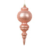 Vickerman MT224558 10" Matte Rose Gold Finial Ornament 2 Per Bag.
