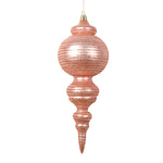 Vickerman MT224558 10" Matte Rose Gold Finial Ornament 2 Per Bag.