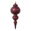 Vickerman MT224565 10" Matte Burgundy Finial Ornament 2 Per Bag.