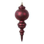 Vickerman MT224565 10" Matte Burgundy Finial Ornament 2 Per Bag.