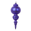 Vickerman MT224566 10" Matte Purple Finial Ornament 2 Per Bag.