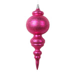 Vickerman MT224570 10" Matte Fuchsia Finial Ornament 2 Per Bag.