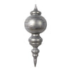Vickerman MT224587 10" Matte Pewter Finial Ornament 2 Per Bag.
