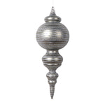 Vickerman MT224587 10" Matte Pewter Finial Ornament 2 Per Bag.